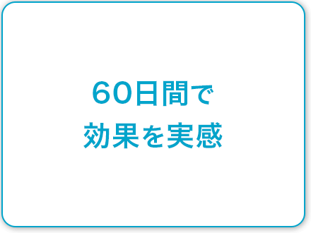 60日間で効果を実感